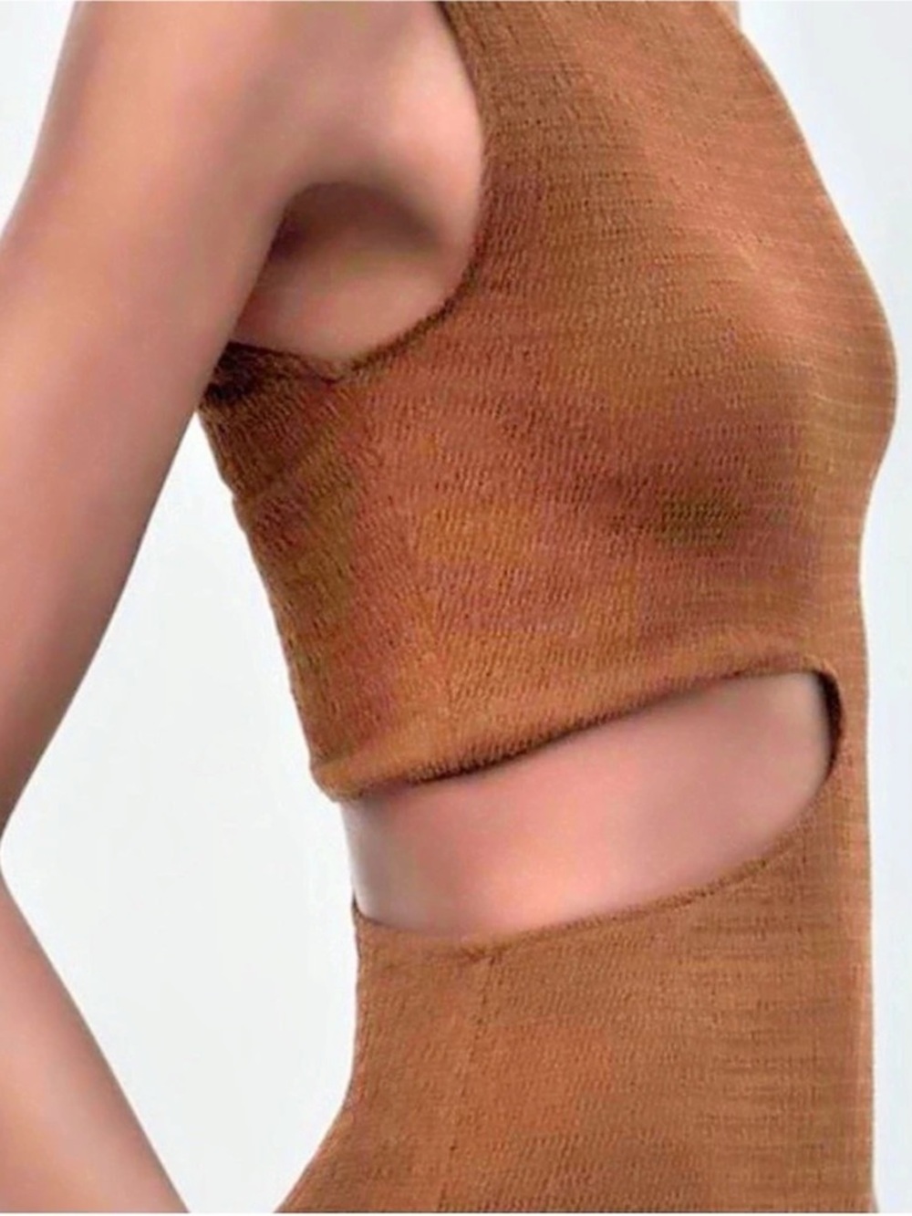 Brown Cutout Maxi Dress Like New